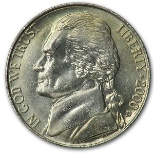 2000-D Jefferson Nickel BU 2000-D Jefferson Nickel BU